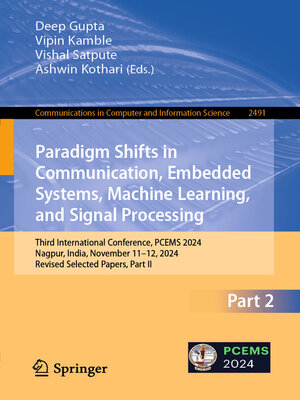cover image of Paradigm Shifts in Communication, Embedded Systems, Machine Learning, and Signal Processing